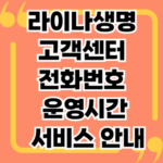 라이나생명 고객센터 운영시간 및 전화번호 빠른 상담을 원하신다면 확인하세요